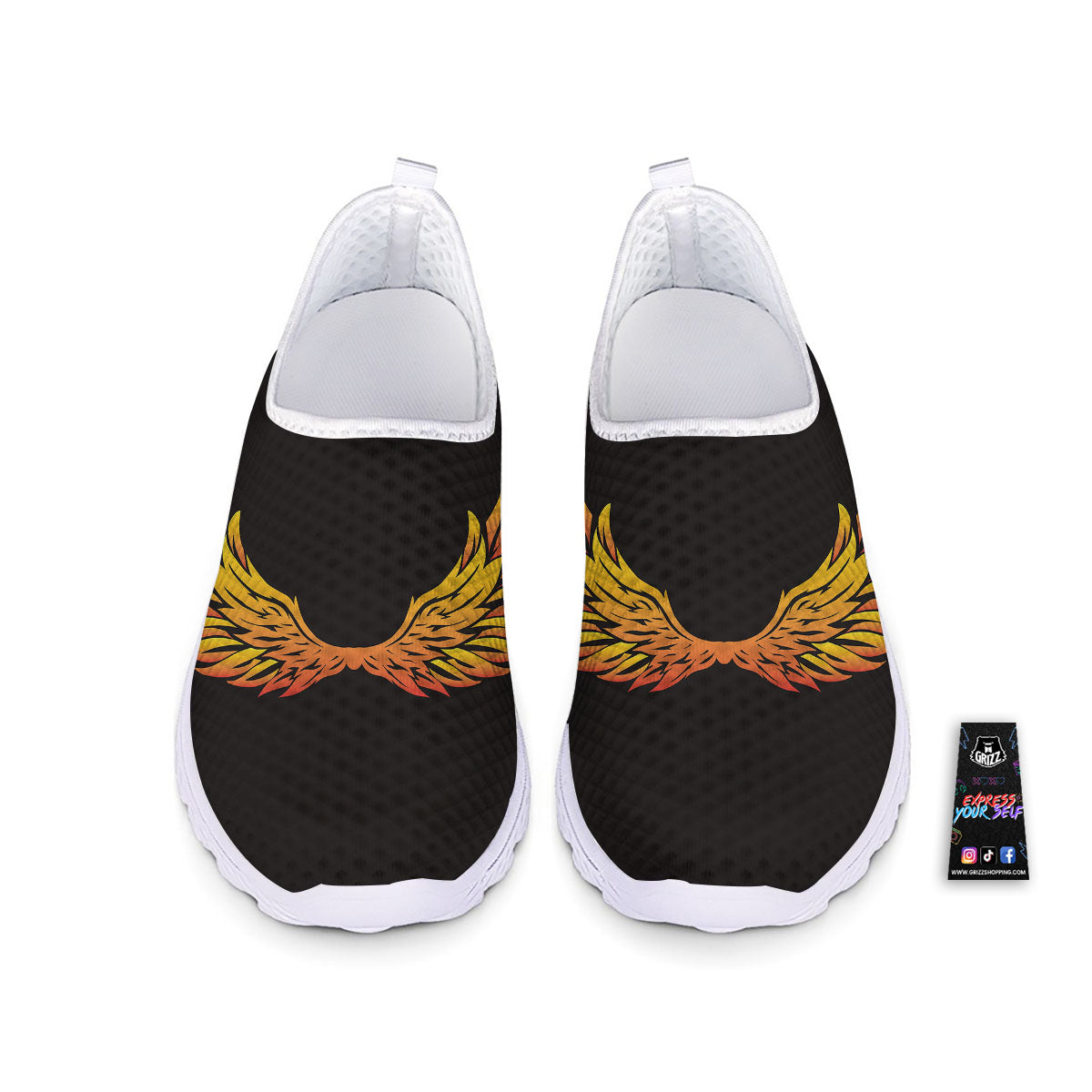 Angel Phoenix Print Nurse Shoes-grizzshop