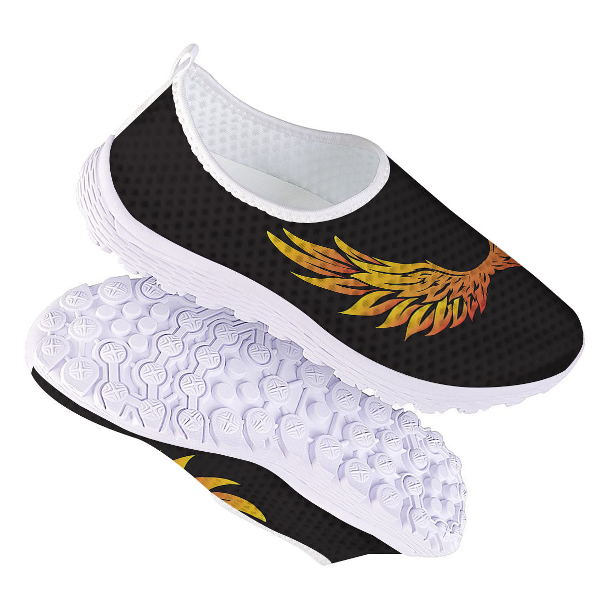Angel Phoenix Print Nurse Shoes-grizzshop