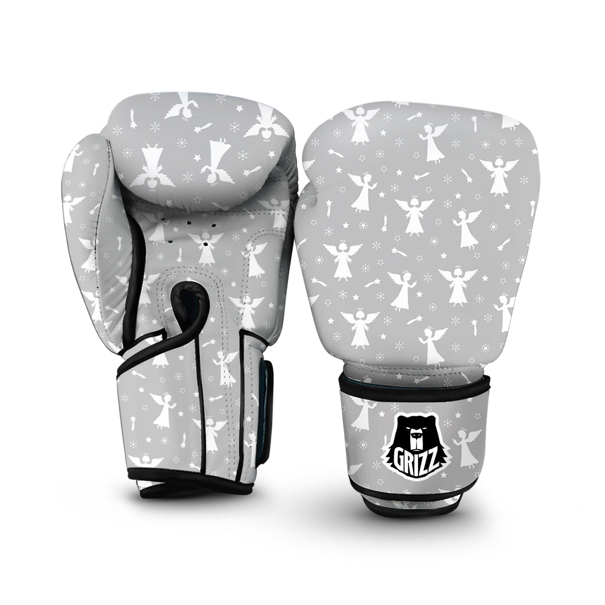 Angel Print Pattern Boxing Gloves-grizzshop