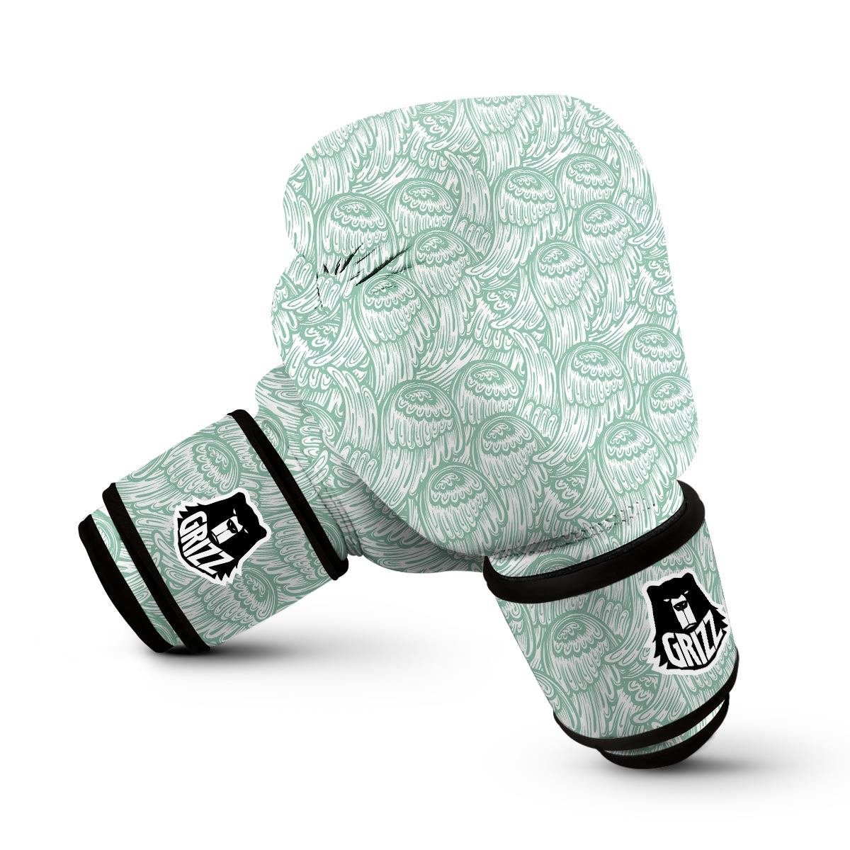 Angel Wing Pattern Print Boxing Gloves-grizzshop
