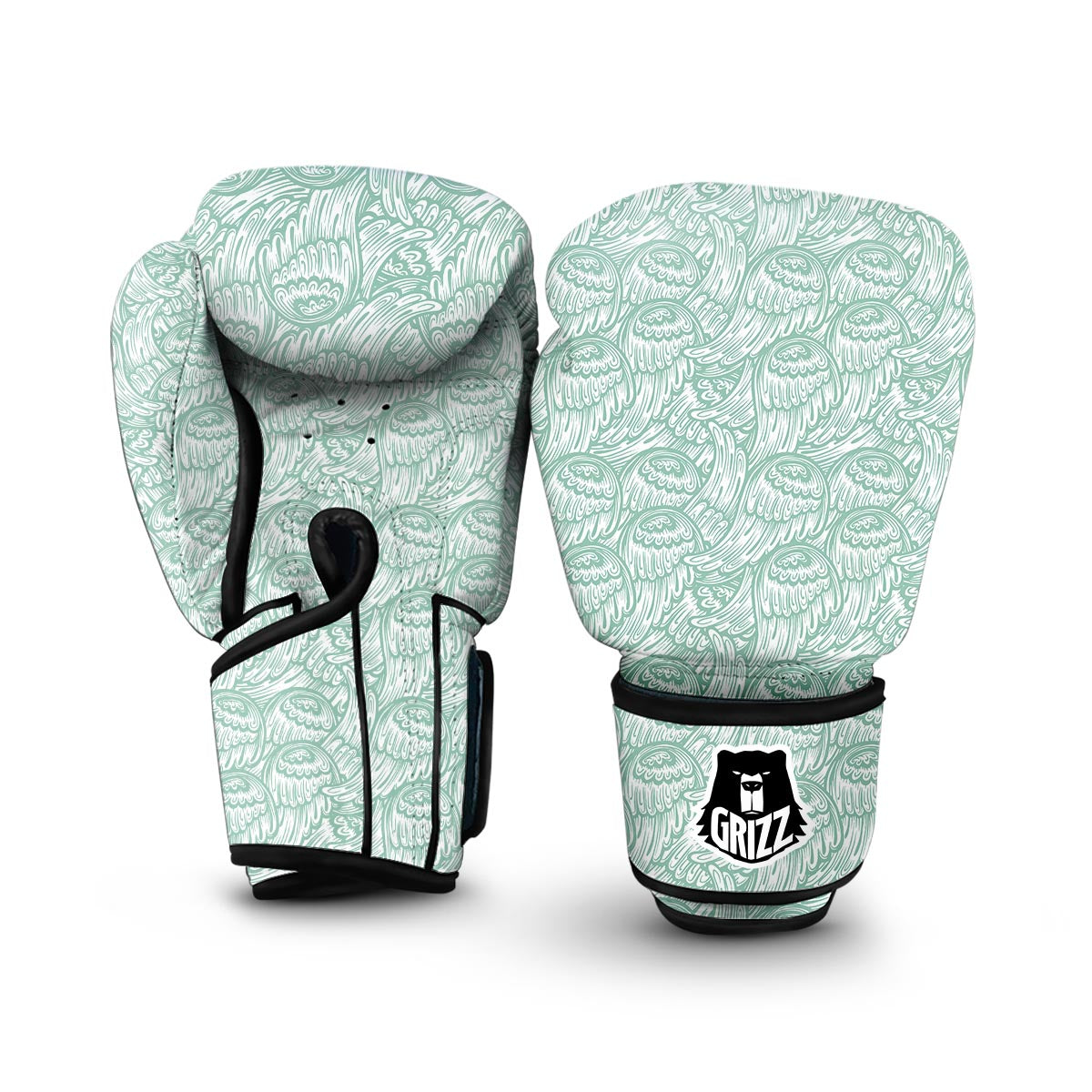 Angel Wing Pattern Print Boxing Gloves-grizzshop