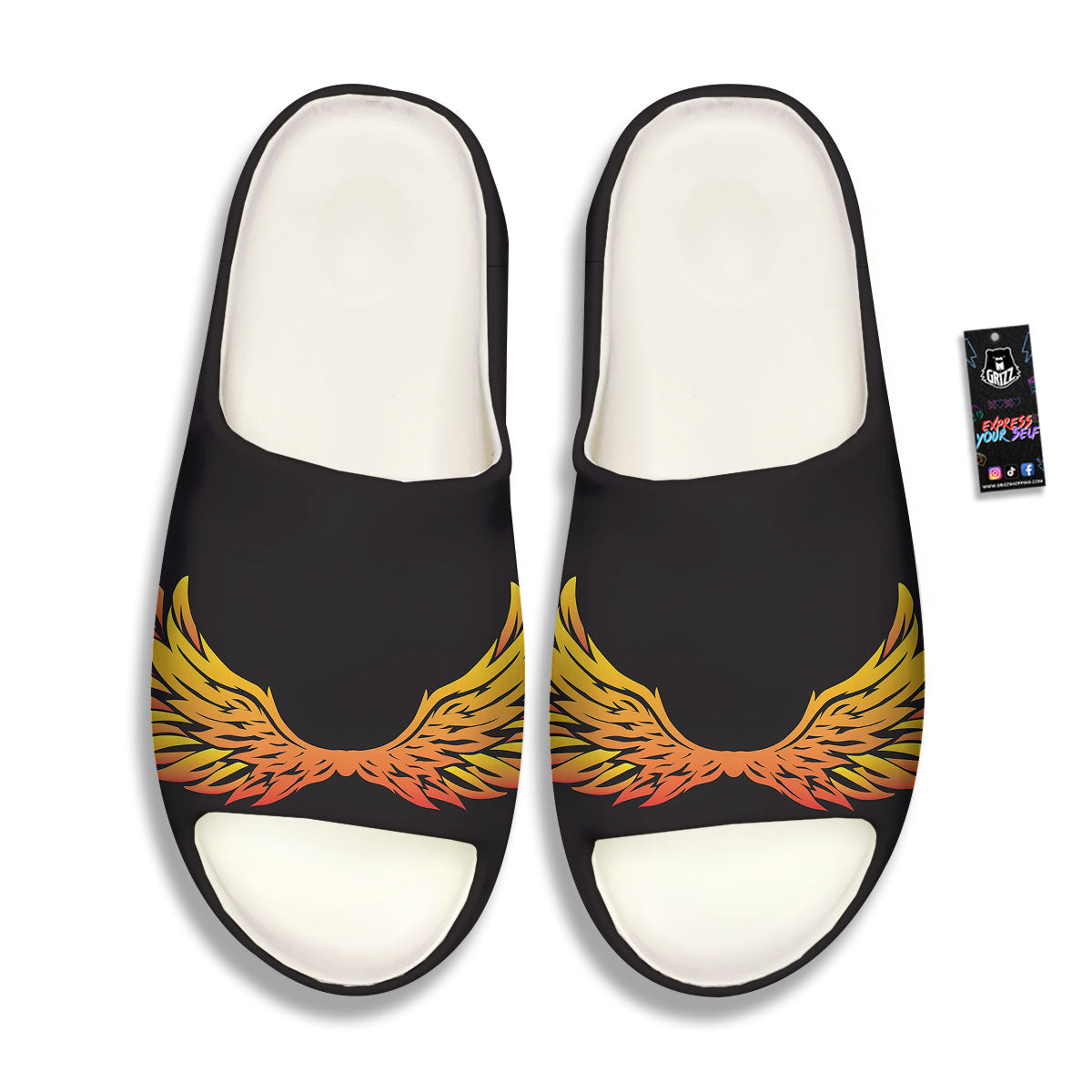 Angel Phoenix Print Sandals-grizzshop