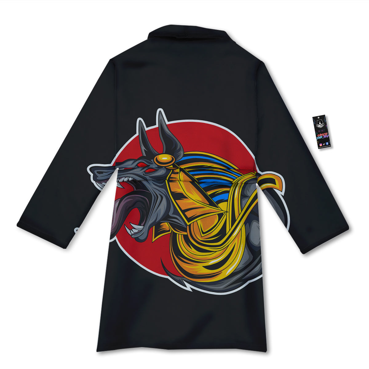 Angry Anubis Print Bathrobe-grizzshop