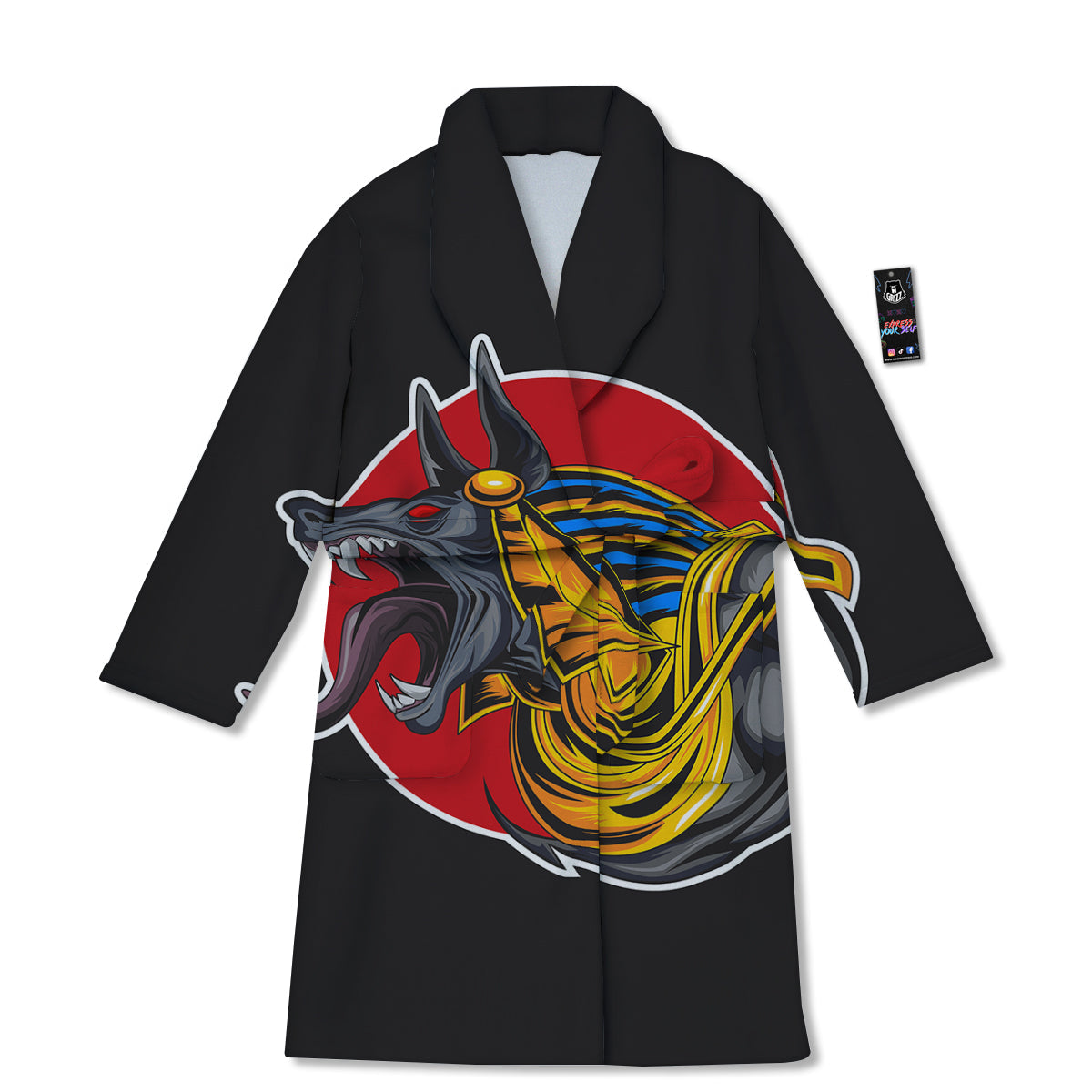 Angry Anubis Print Bathrobe-grizzshop