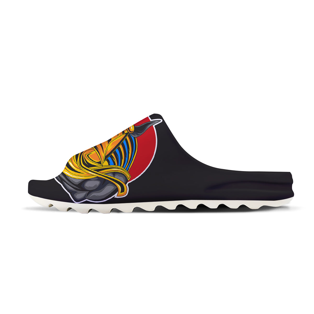 Angry Anubis Print Sandals-grizzshop