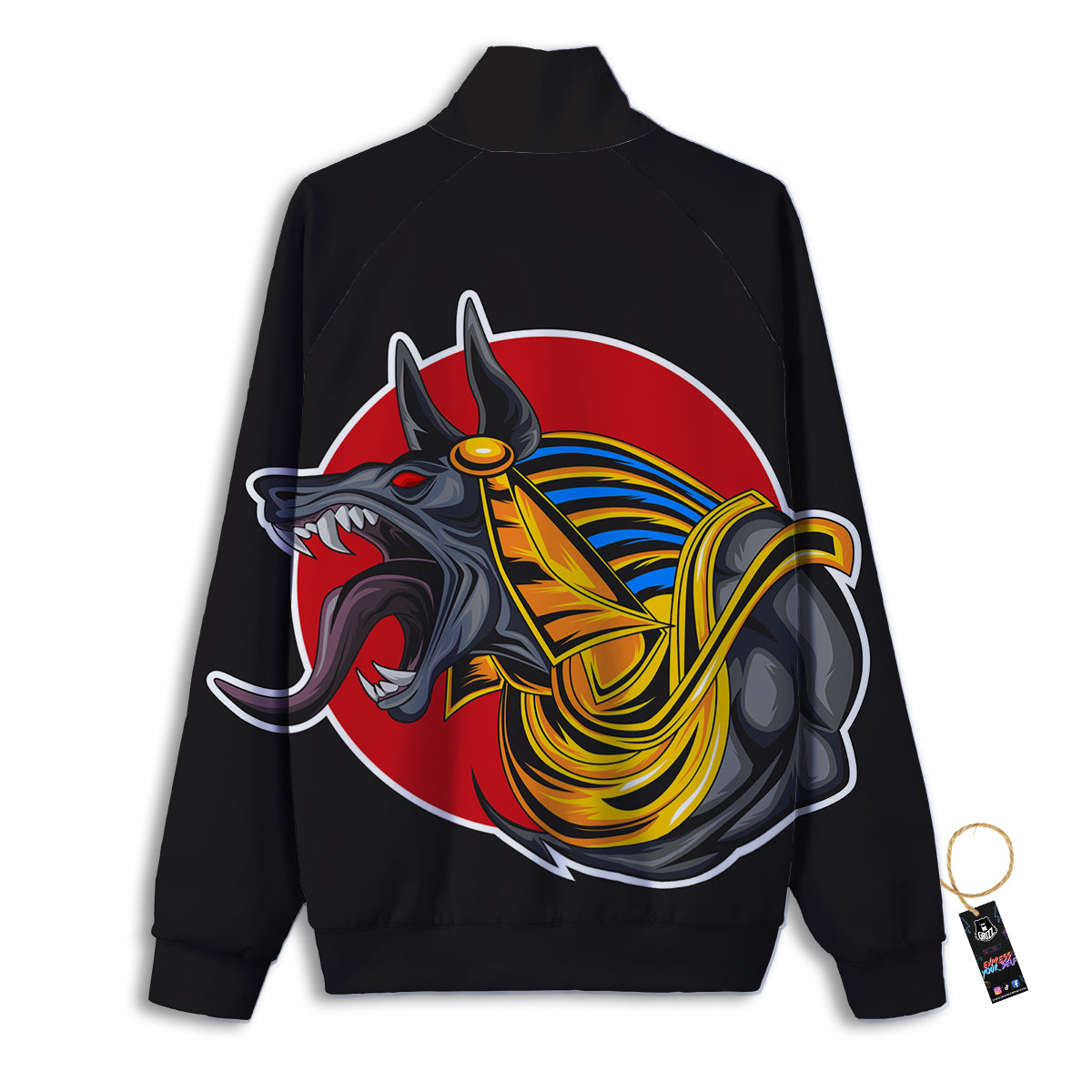 Angry Anubis Print Track Jacket-grizzshop