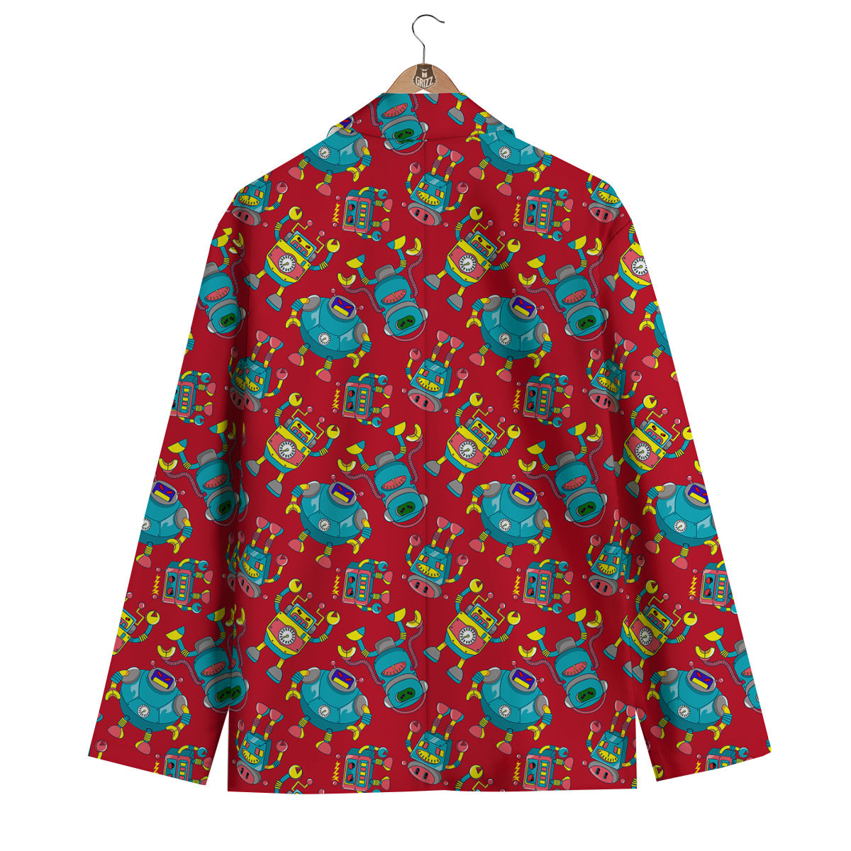 Angry Robot Print Pattern Men's Blazer-grizzshop