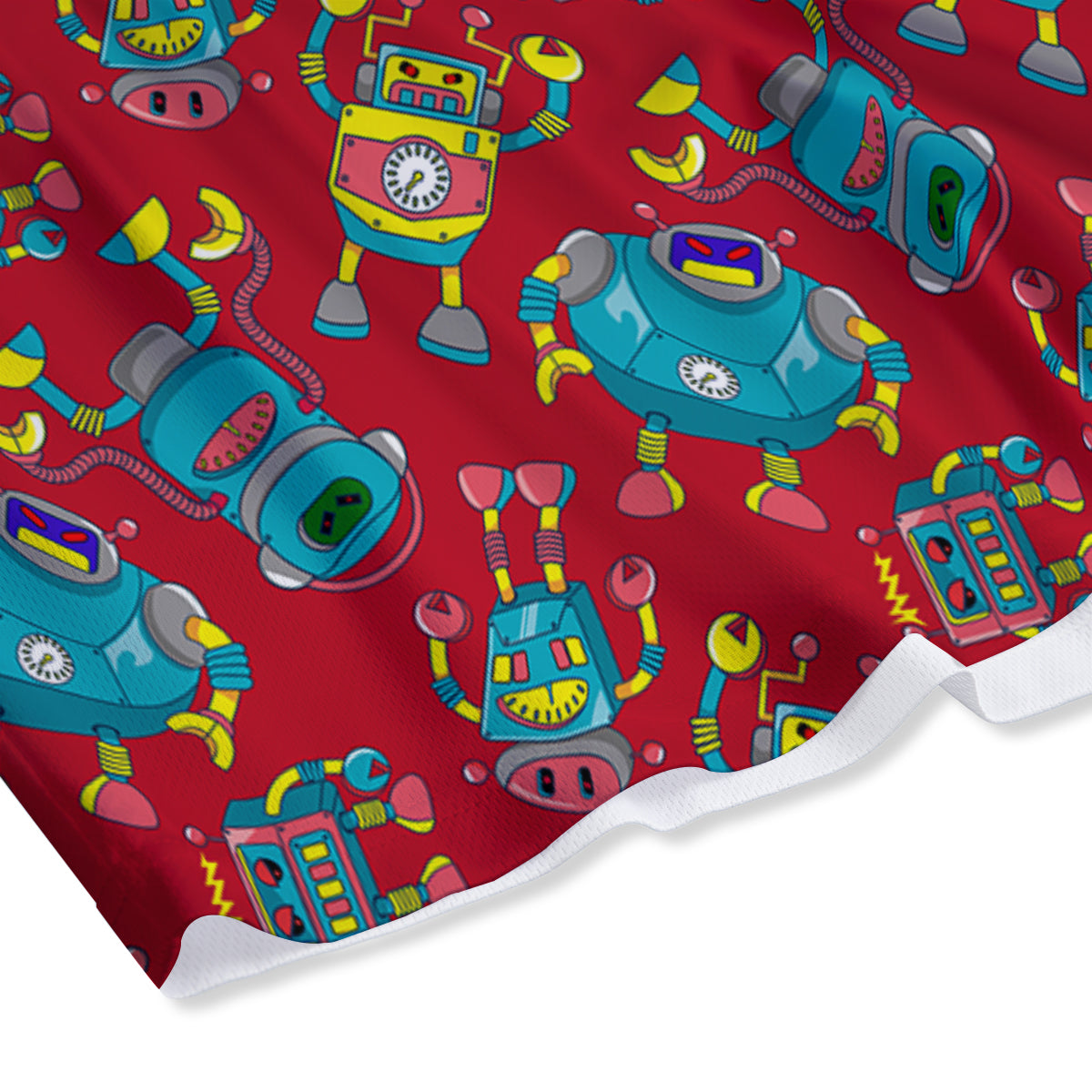 Angry Robot Print Pattern Mesh Shorts-grizzshop