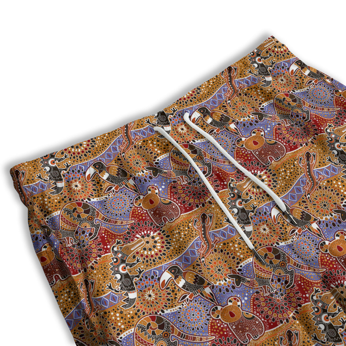 Animals Aboriginal Print Pattern Men's Athletic Shorts