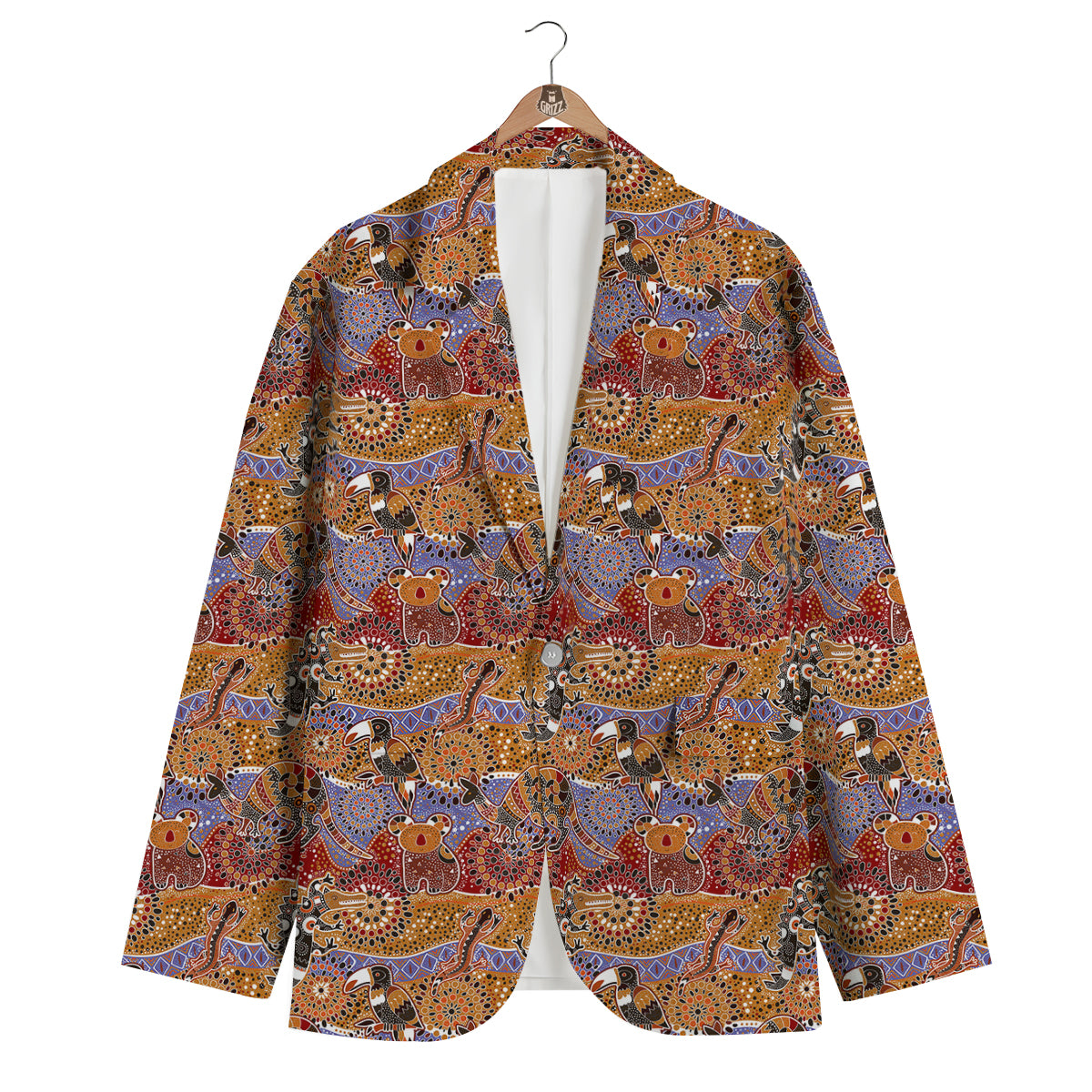 Animals Aboriginal Print Pattern Men's Blazer-grizzshop