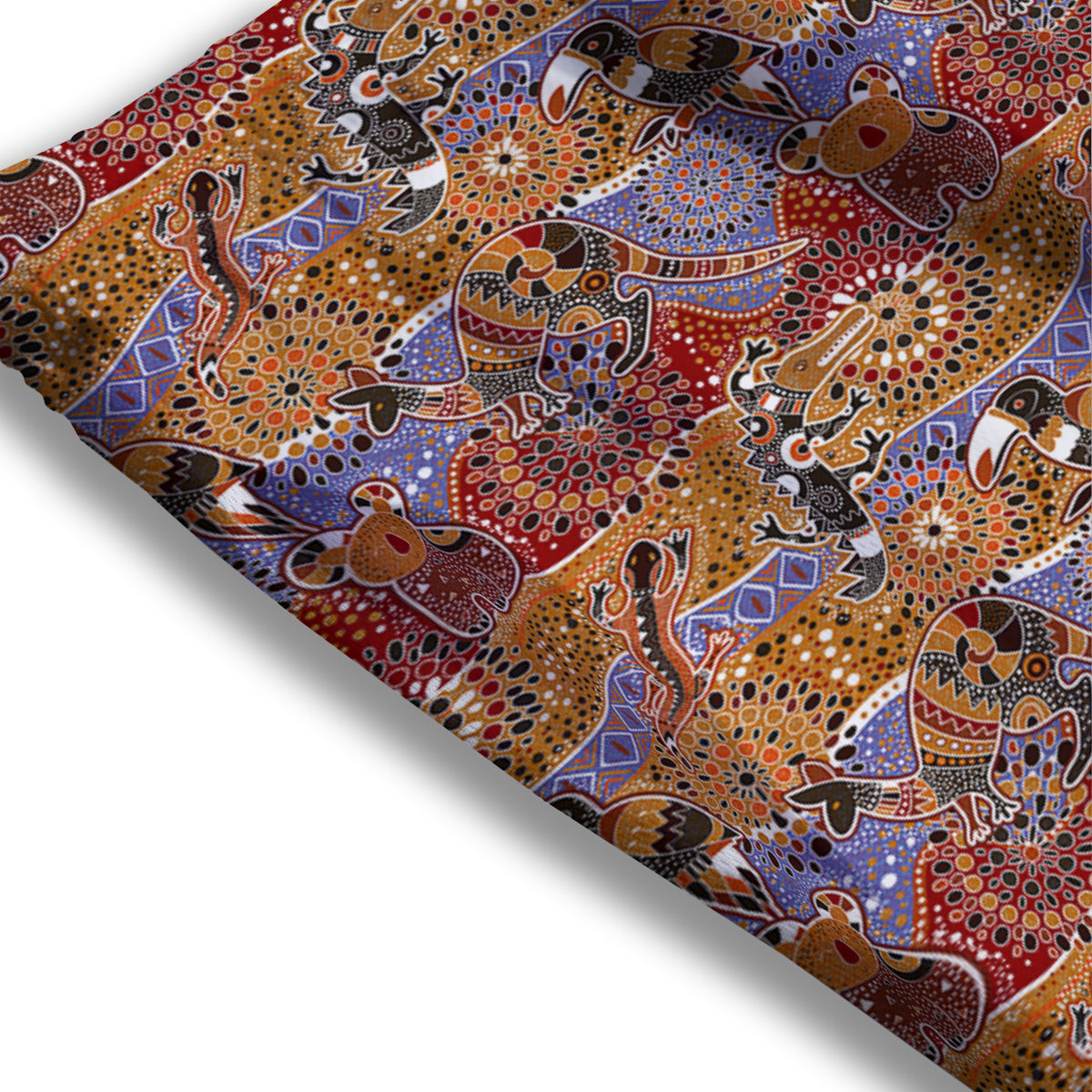 Bee Flower Print Pattern Mesh Shorts