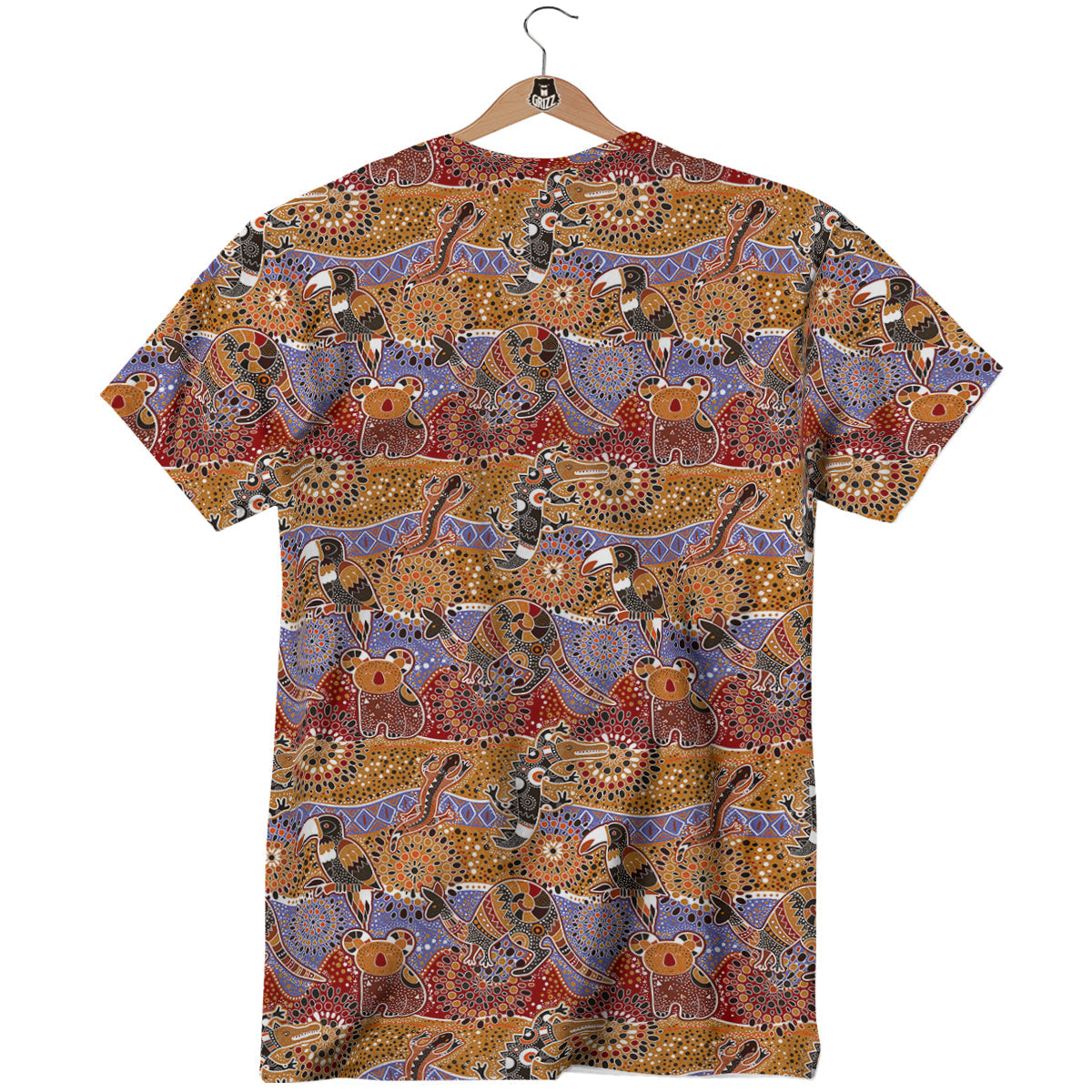 Animals Aboriginal Print Pattern T-Shirt-grizzshop