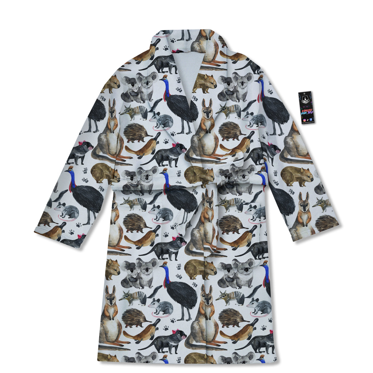 Animals Australian Print Pattern Bathrobe-grizzshop