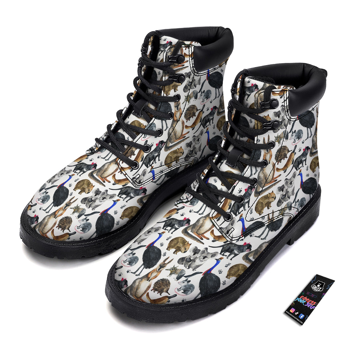 Animals Australian Print Pattern Boots-grizzshop