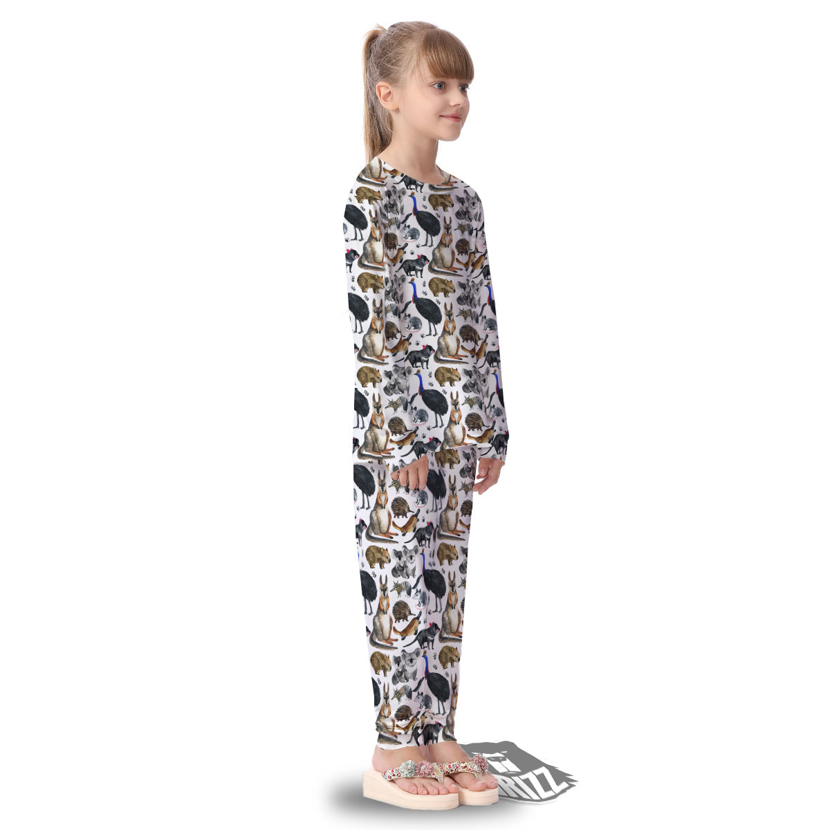 Animals Australian Print Pattern Kid's Pajamas-grizzshop