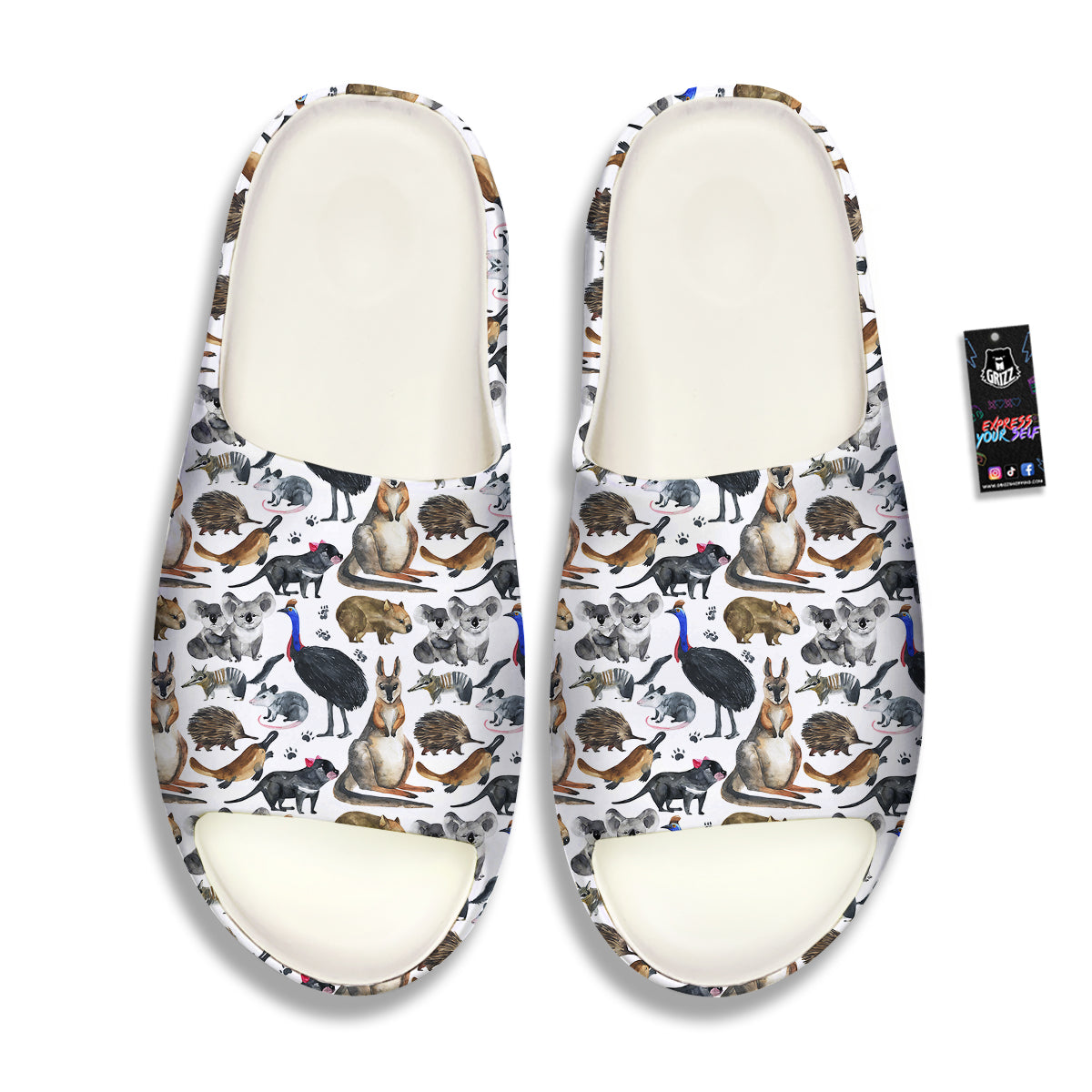 Animals Australian Print Pattern Sandals-grizzshop
