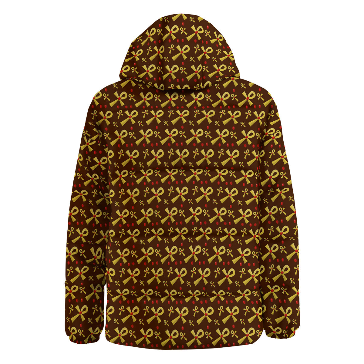 Ankh And Gems Print Pattern Down Jacket-grizzshop