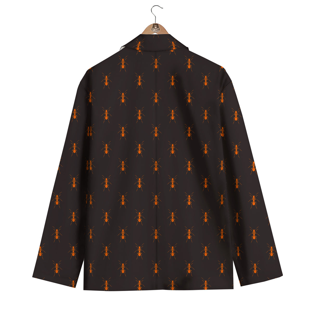 Ant Orange Print Pattern Men's Blazer-grizzshop