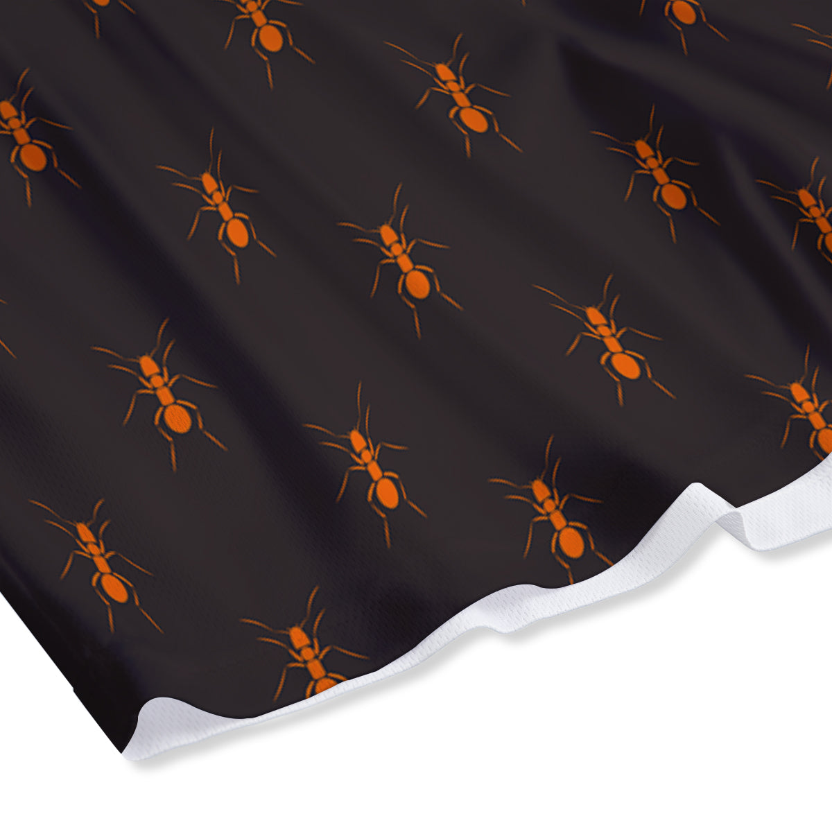 Ant Orange Print Pattern Mesh Shorts-grizzshop