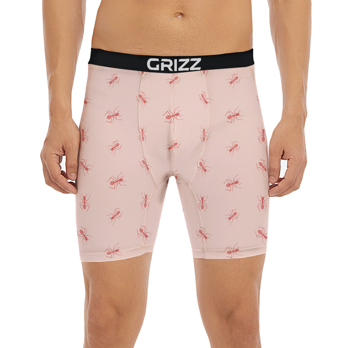 Ant Red Pink Print Pattern Boxer Briefs-grizzshop