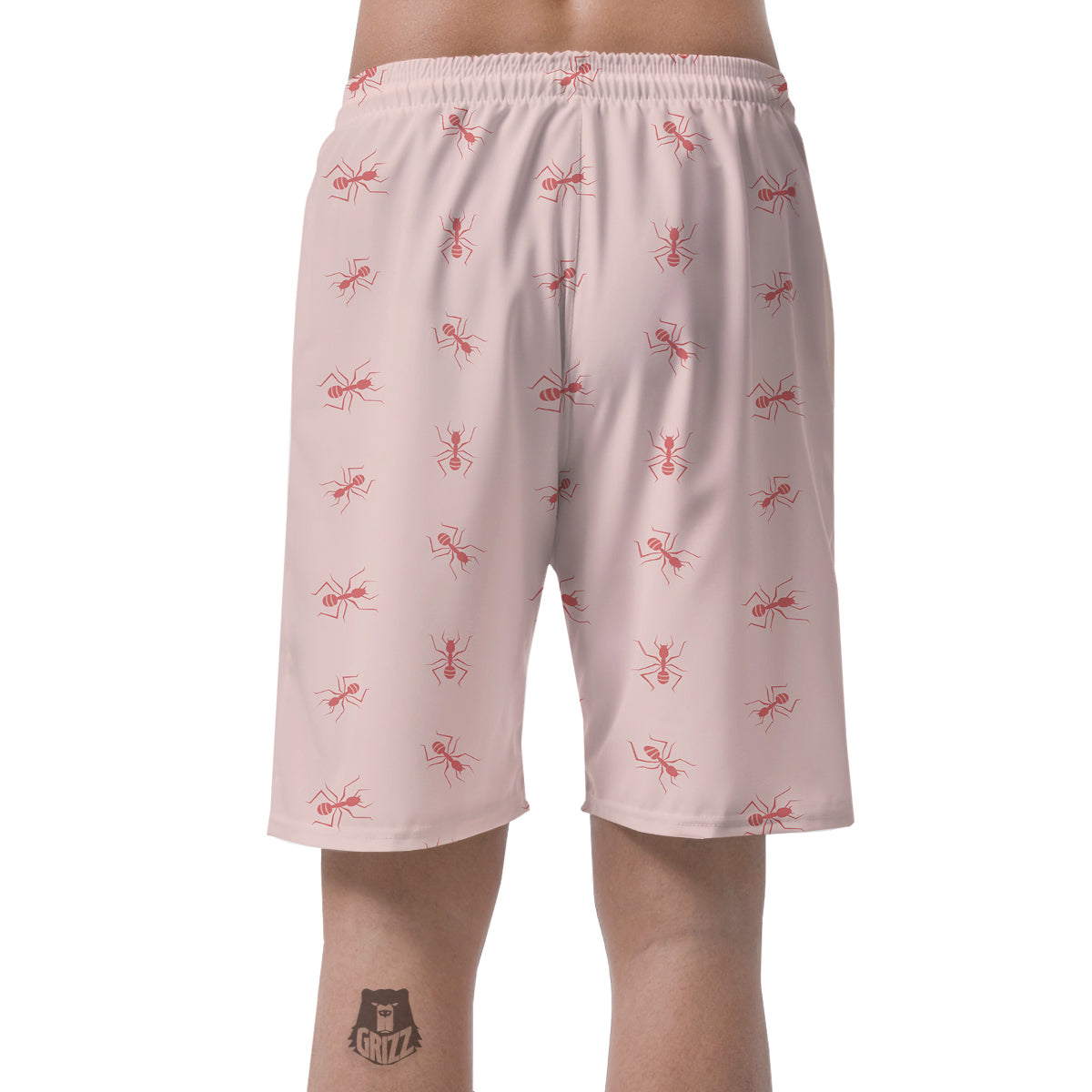 Ant Red Pink Print Pattern Men's Shorts-grizzshop