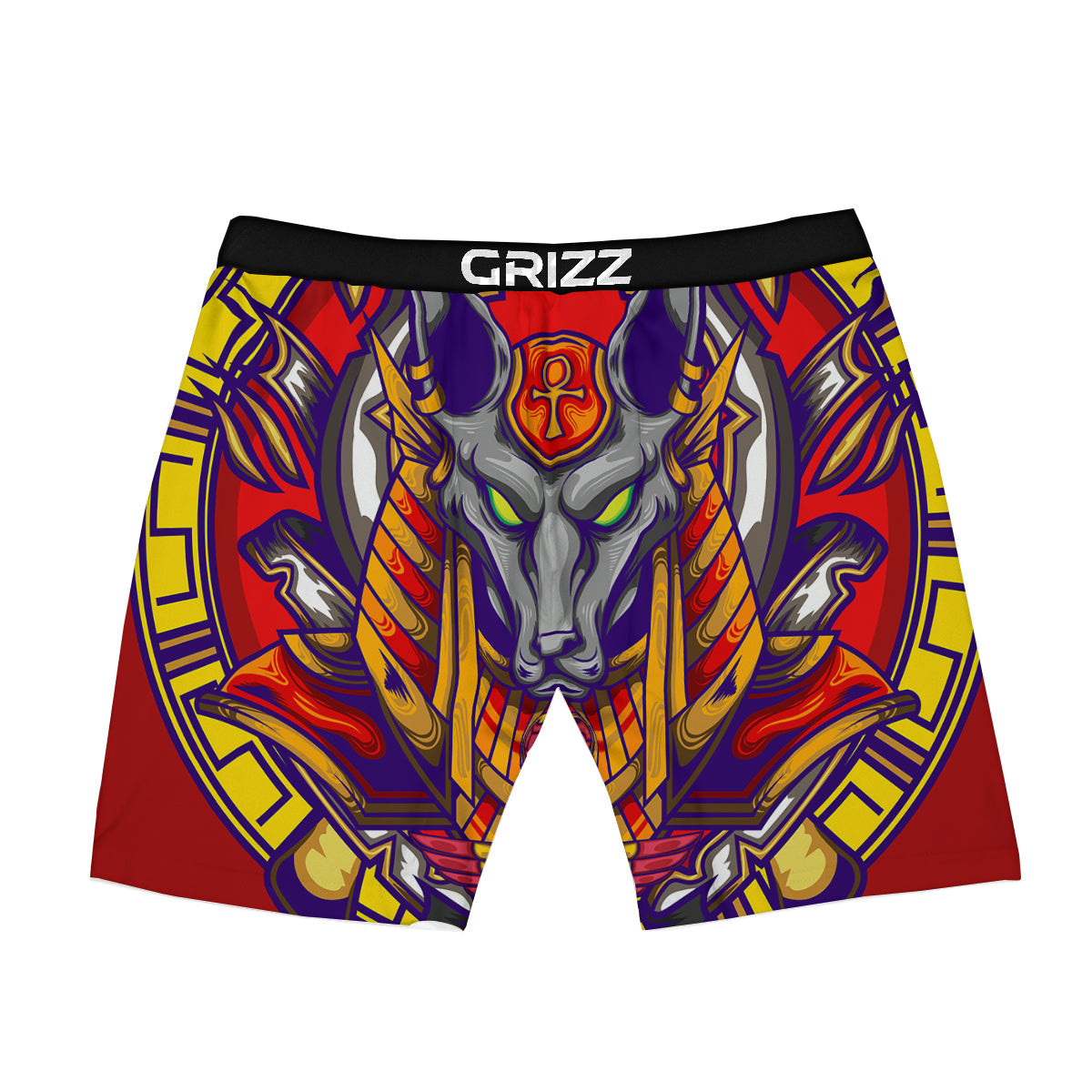 Anubis Exotic Egyptian Print Boxer Briefs-grizzshop