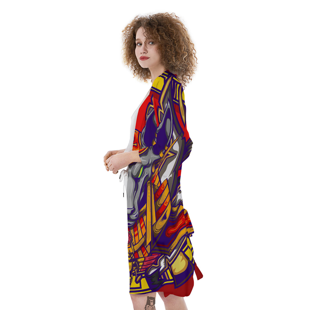 Anubis Exotic Egyptian Print Kimono-grizzshop