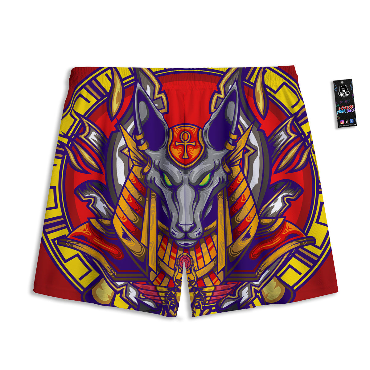 Buffalo Plaid Halloween Print Mesh Shorts