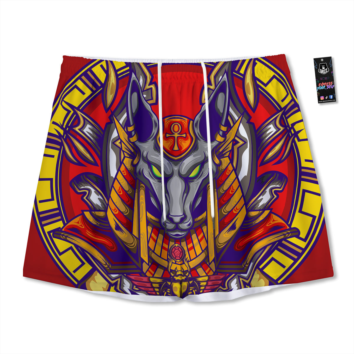 Buffalo Plaid Halloween Print Mesh Shorts