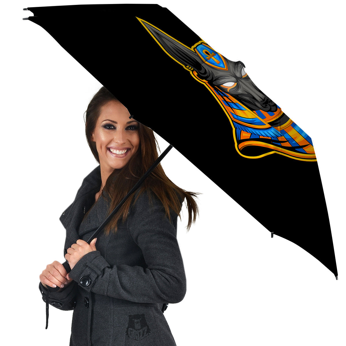 Anubis God Print Umbrella-grizzshop