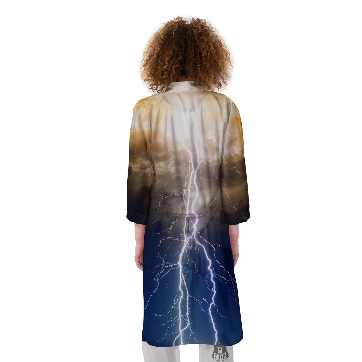 Apocalyptic Lightnings Print Kimono-grizzshop