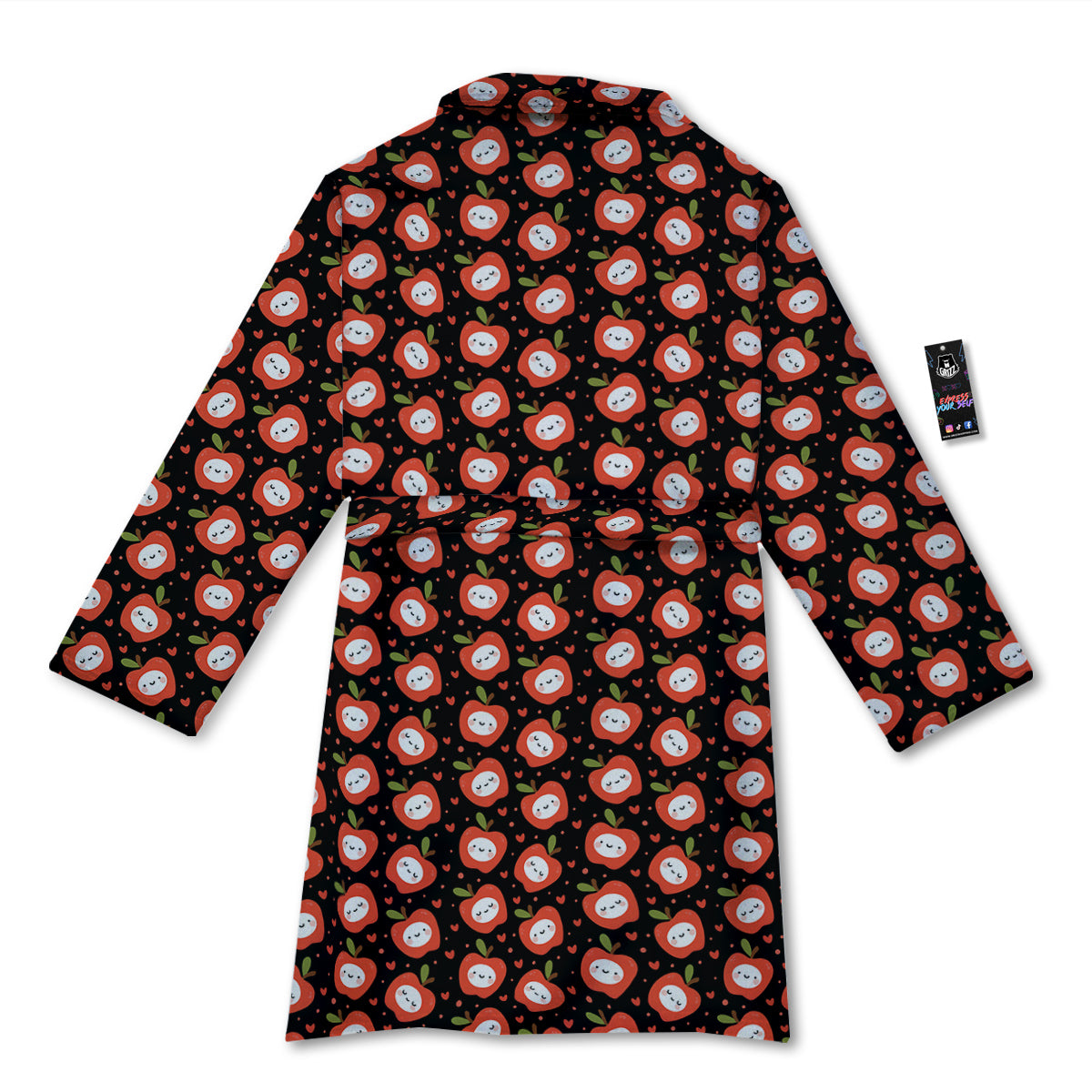Apple Cute Print Pattern Bathrobe-grizzshop