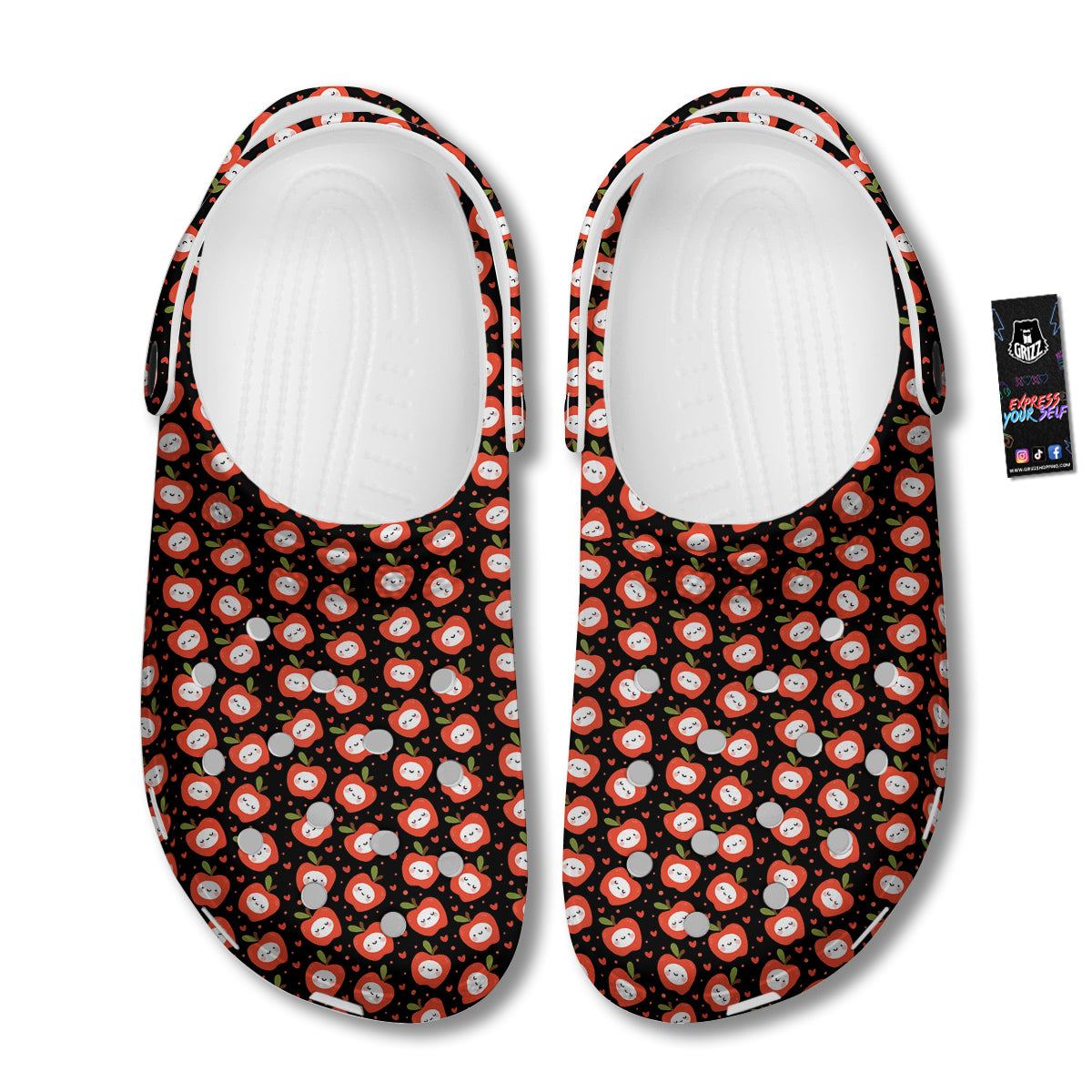 Apple Cute Print Pattern Clog-grizzshop