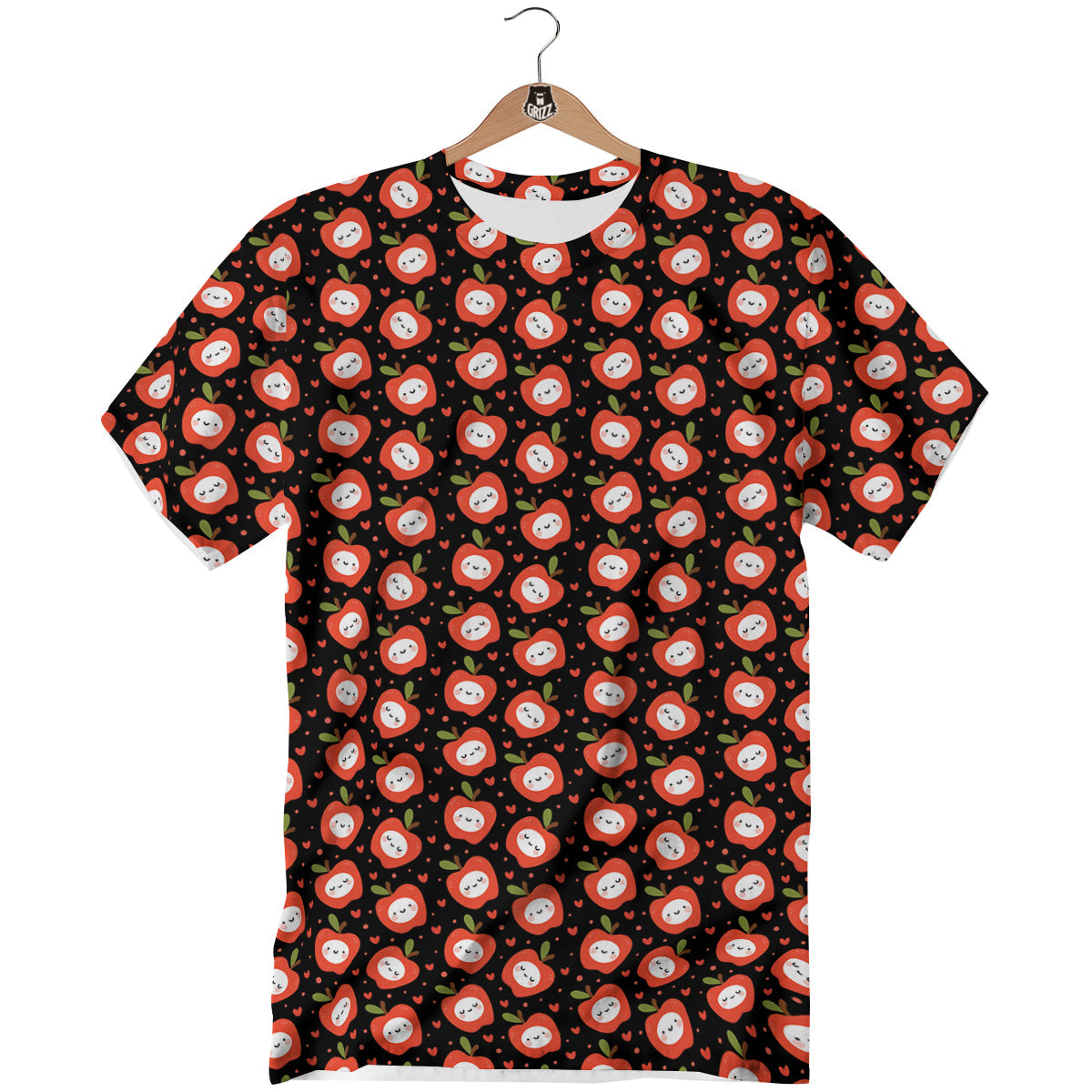 Apple Cute Print Pattern T-Shirt-grizzshop