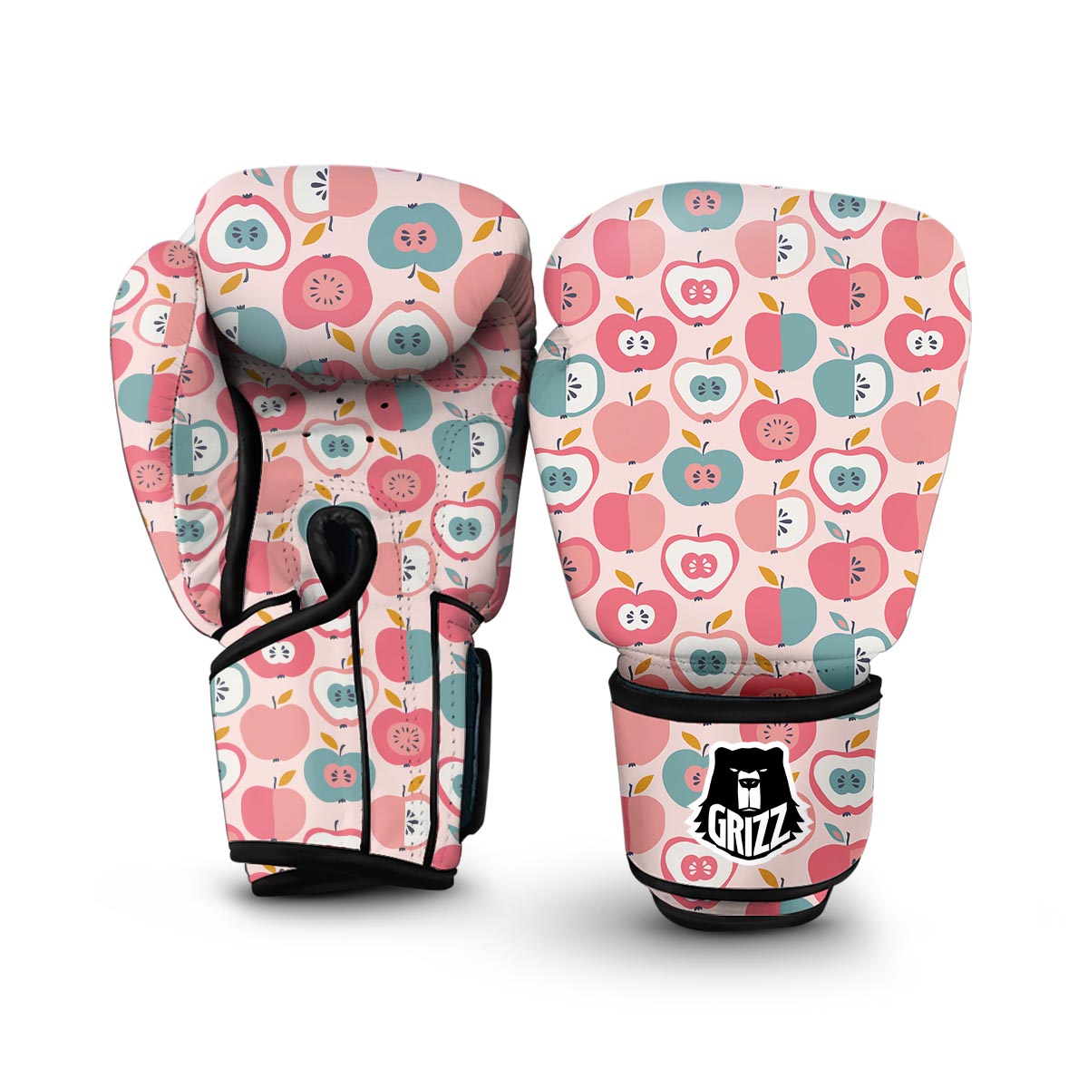 Apple Pattern Print Boxing Gloves-grizzshop