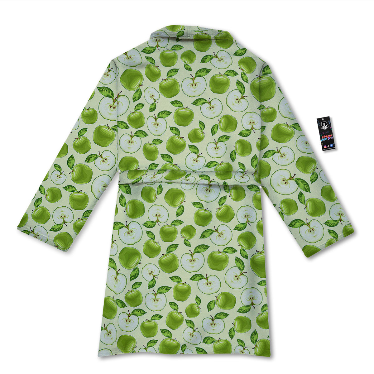 Apple Print Pattern Bathrobe-grizzshop