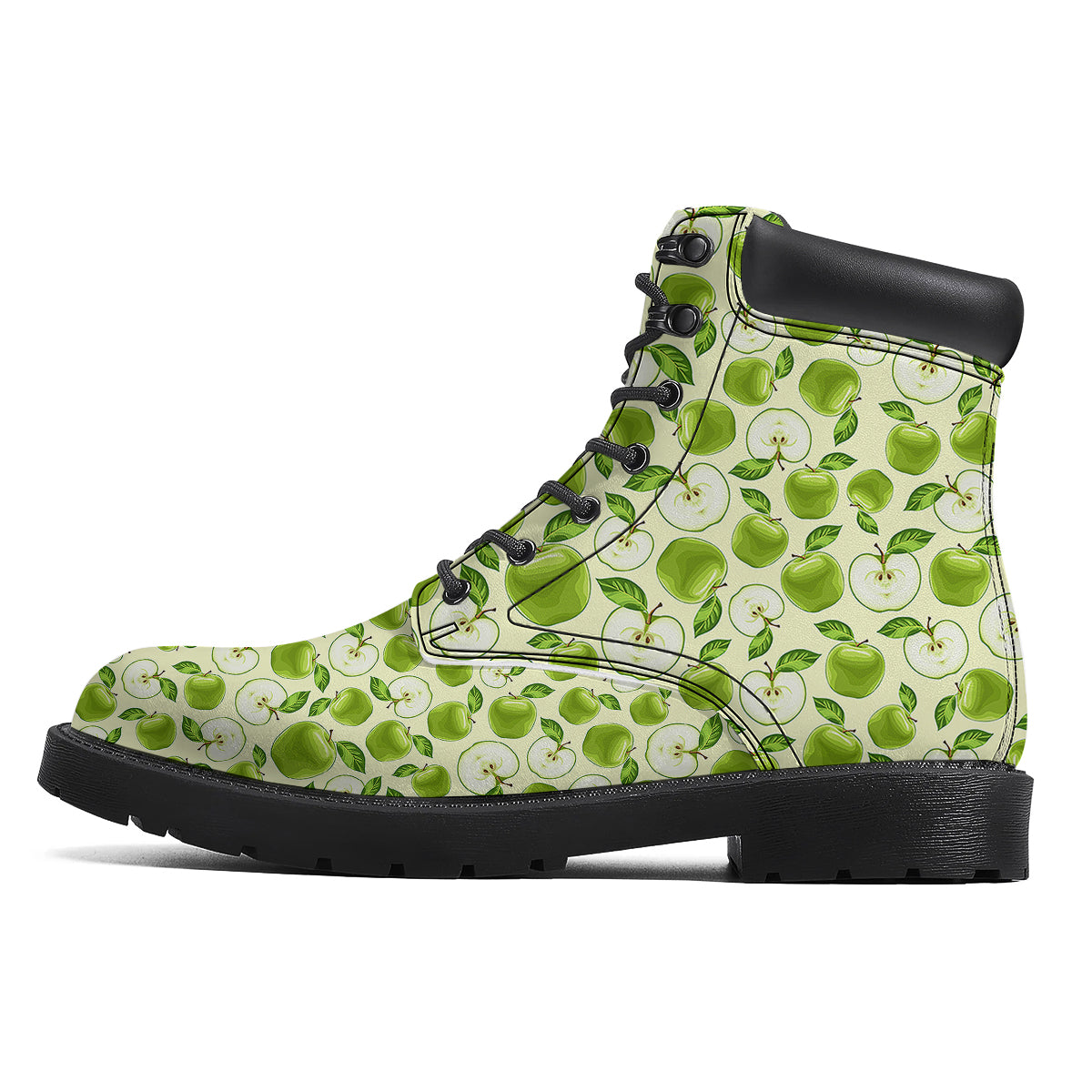 Apple Print Pattern Boots-grizzshop