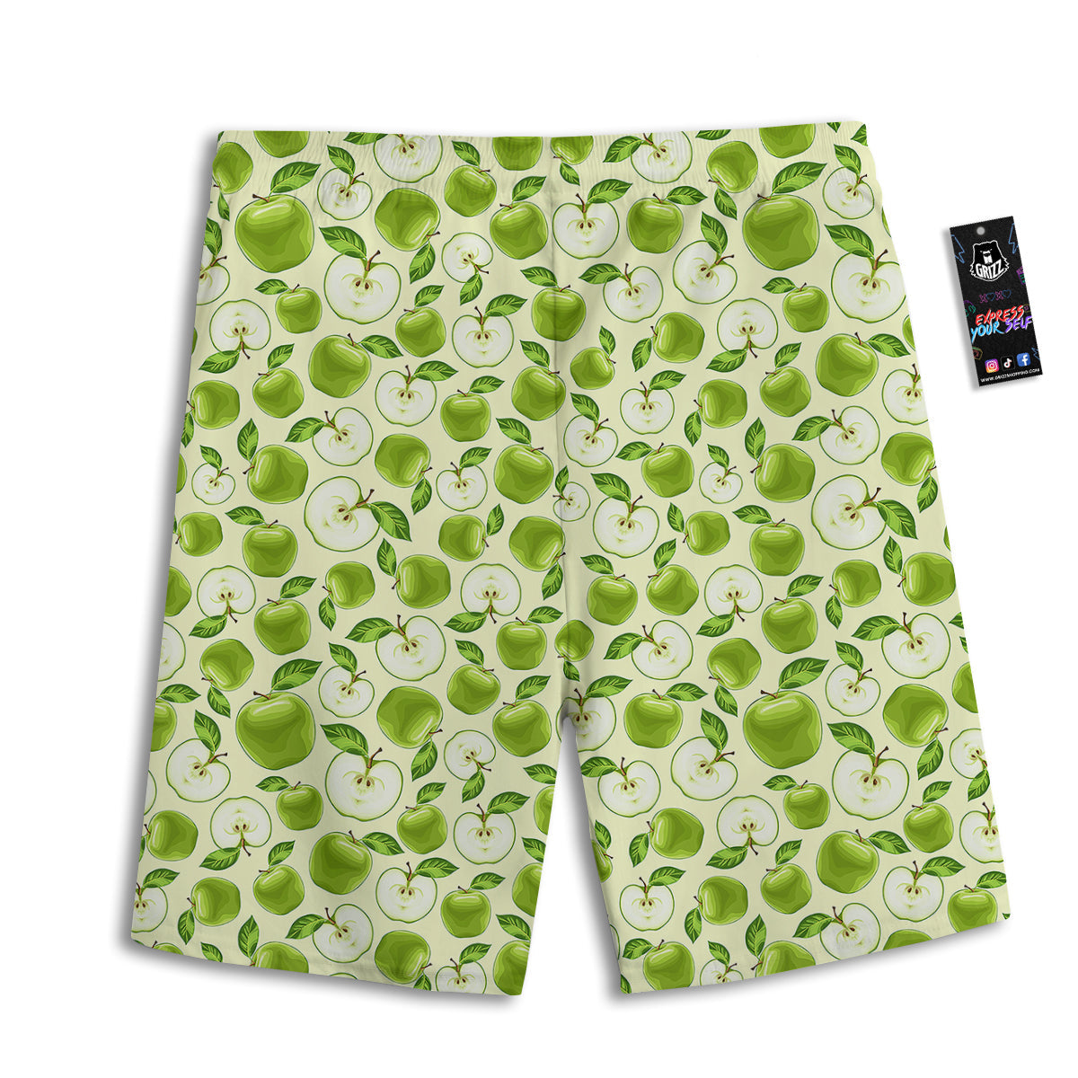 Apple Print Pattern Men's Athletic Shorts-grizzshop