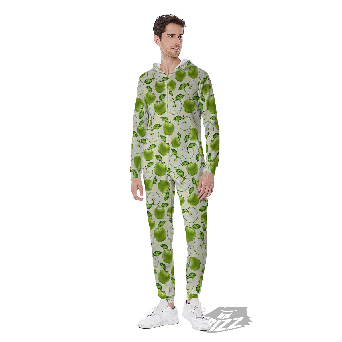 Apple Print Pattern Men's Jumpsuit-grizzshop