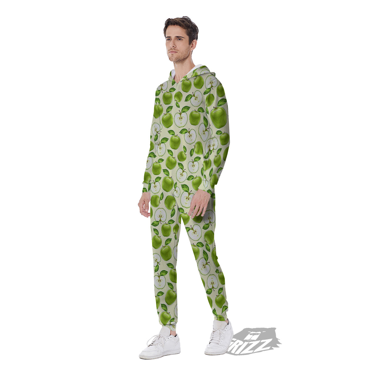 Apple Print Pattern Men's Jumpsuit-grizzshop