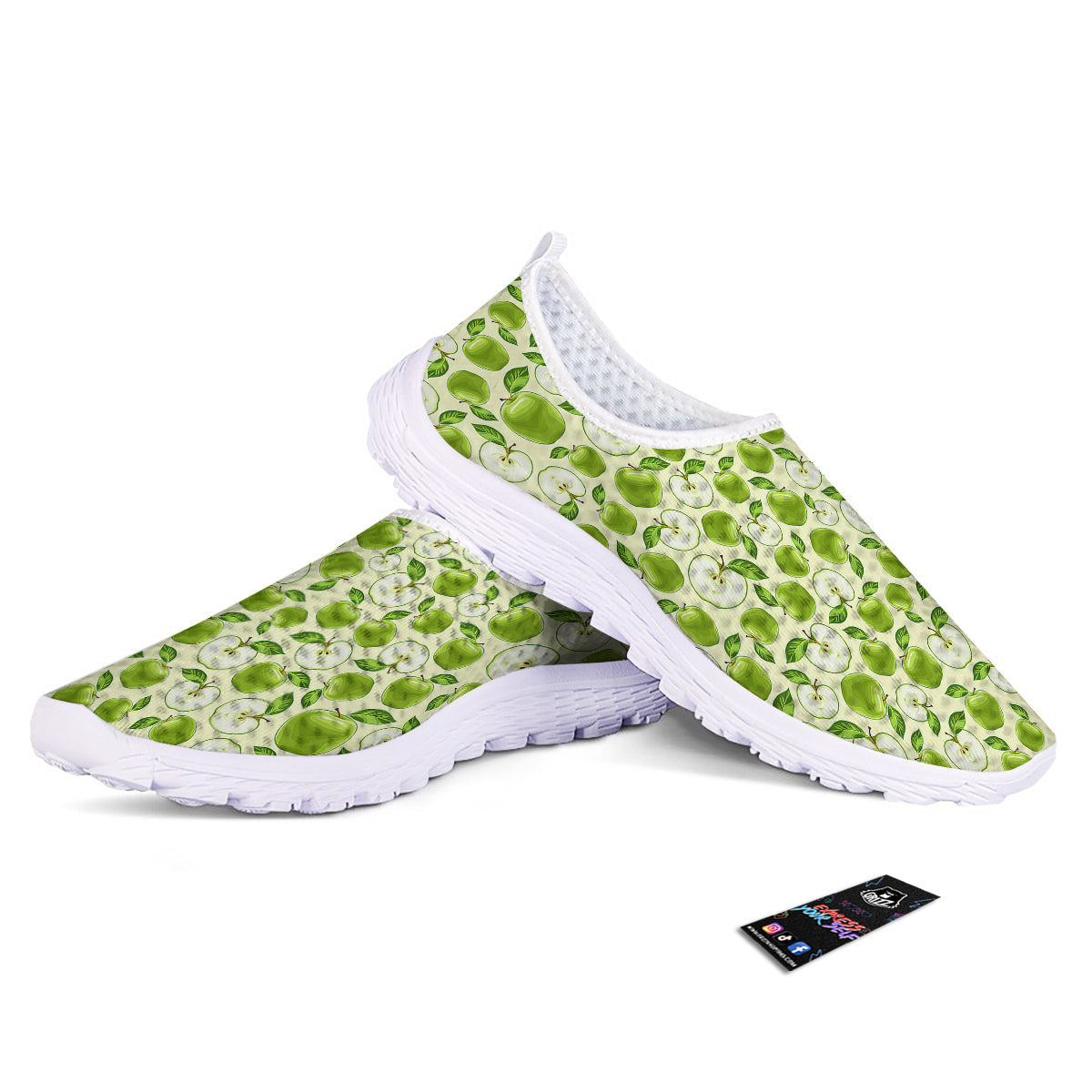 Apple Print Pattern Nurse Shoes-grizzshop