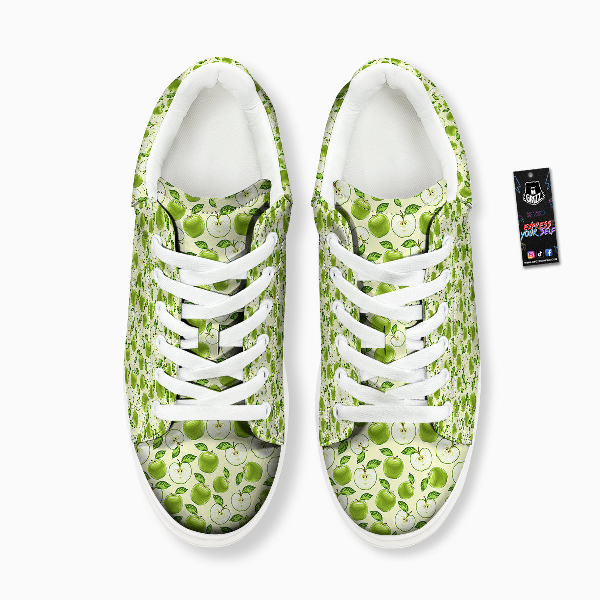 Apple Print Pattern Platform Shoes-grizzshop
