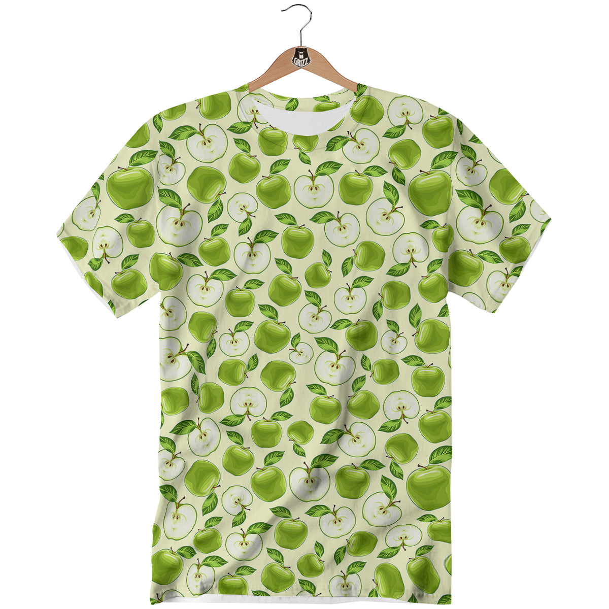 Apple Print Pattern T-Shirt-grizzshop