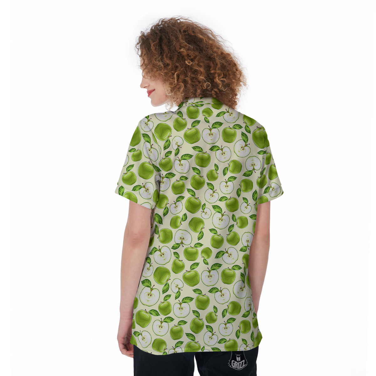 Apple Print Pattern Women's Golf Shirts-grizzshop