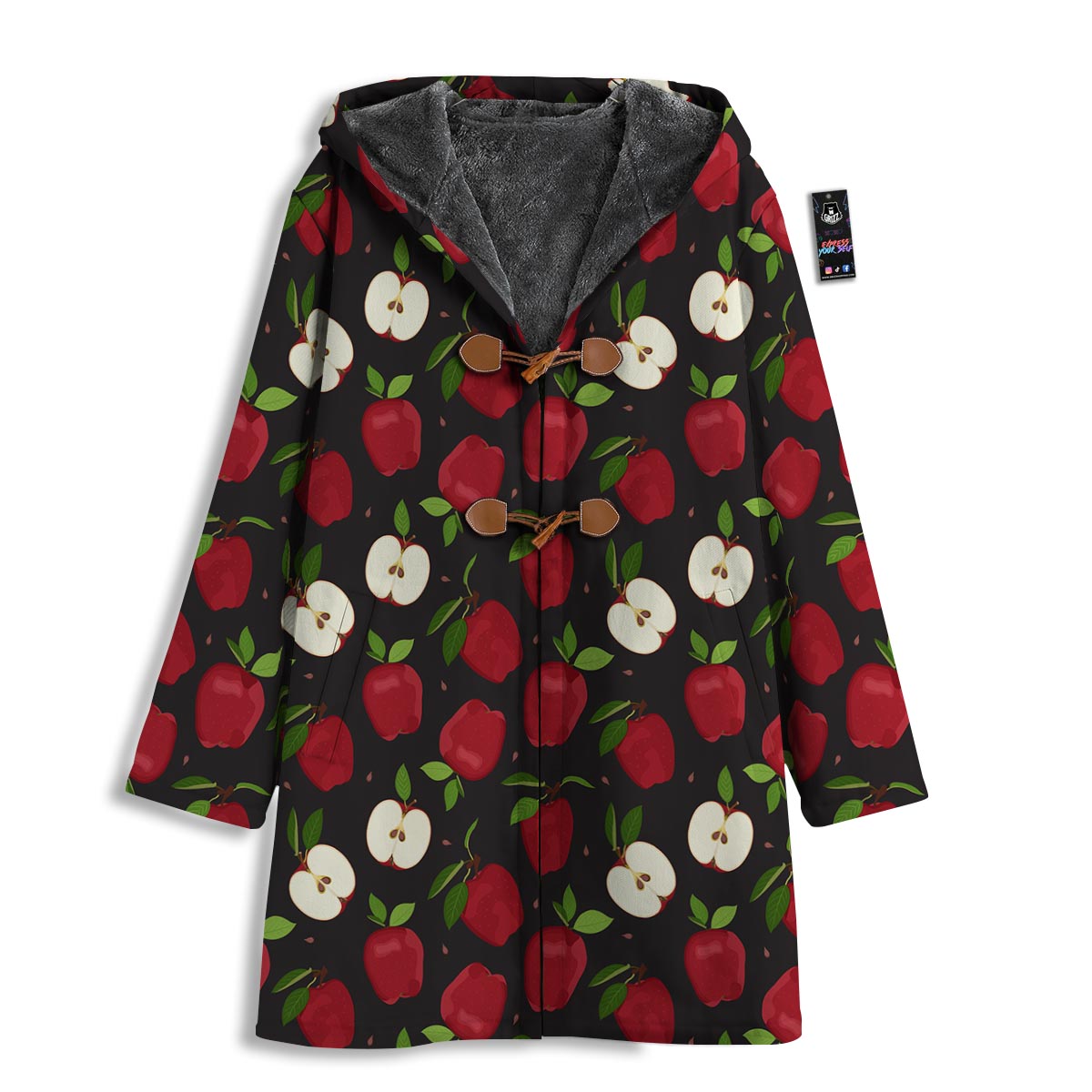 Apple Red Print Pattern Men's Windbreaker Jacket-grizzshop