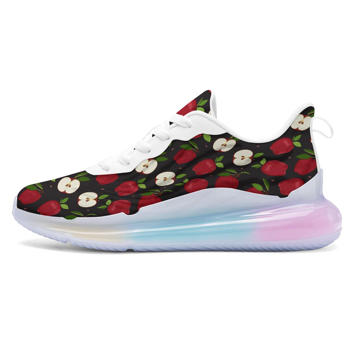 Apple Red Print Pattern Running Sneakers-grizzshop