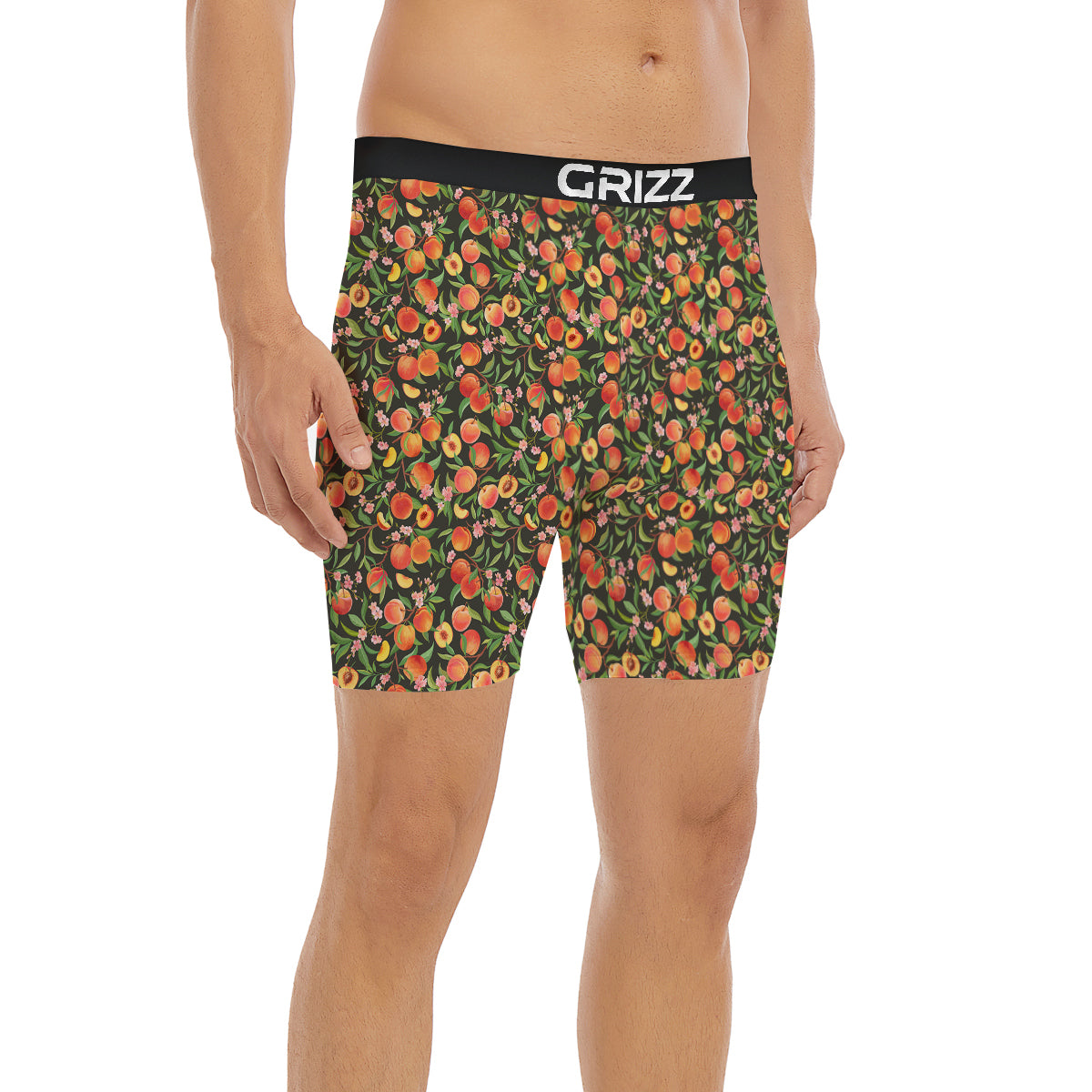 Apricot Print Pattern Boxer Briefs-grizzshop