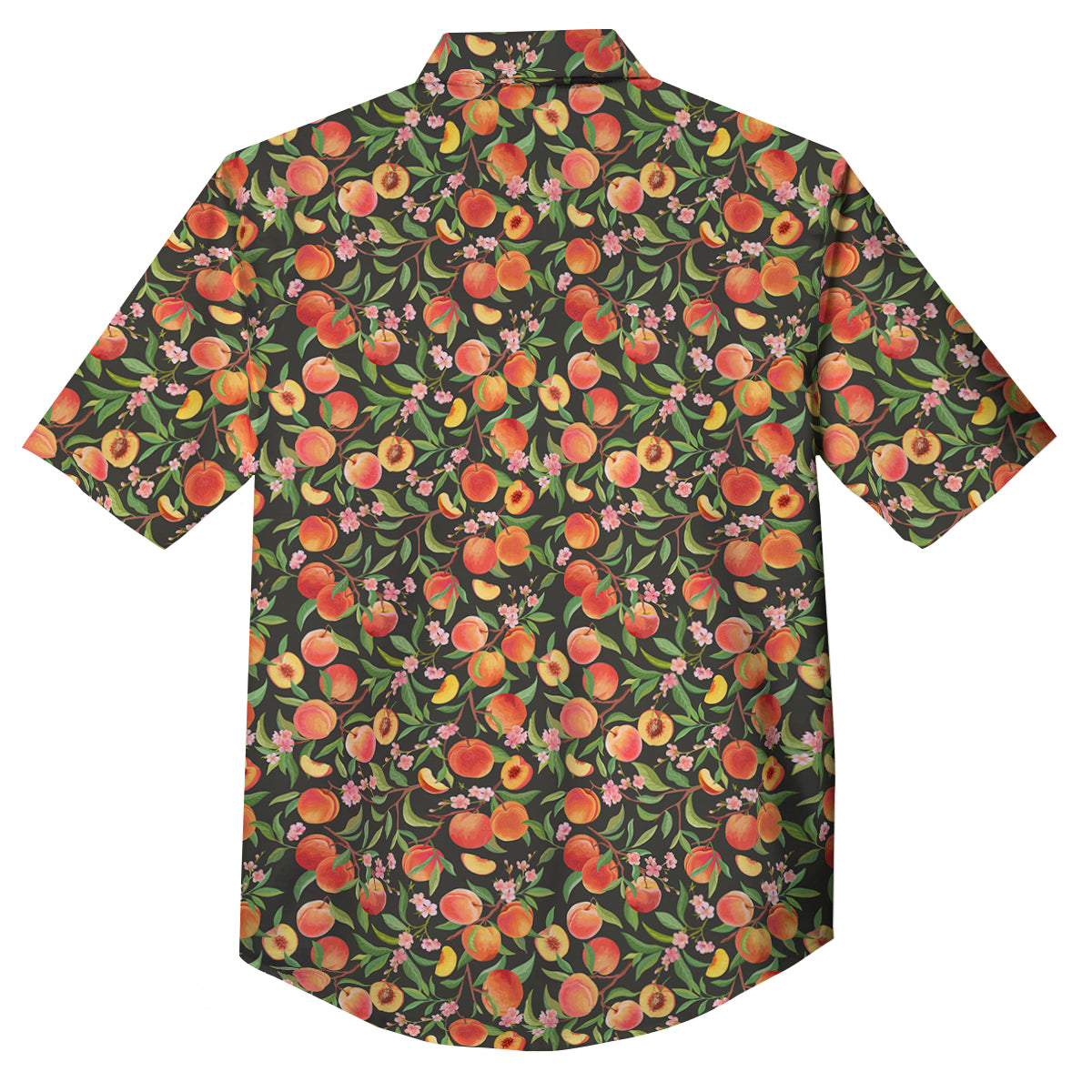 Apricot Print Pattern Button Up Shirt-grizzshop