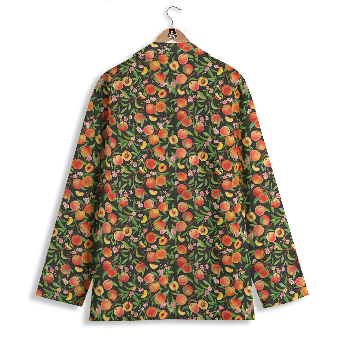 Apricot Print Pattern Women's Blazer-grizzshop