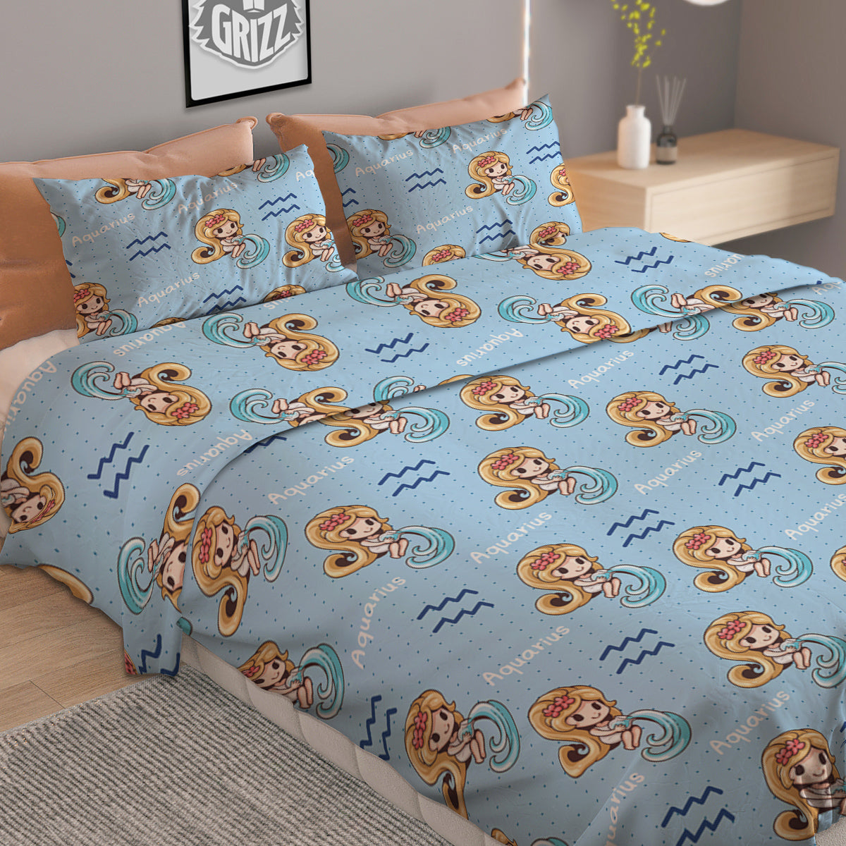 American Flag Grunge Print Pattern Duvet Cover Bedding Set